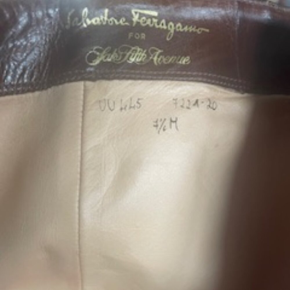 Salvatore Ferragamo cognac tall boots - Picture 3 of 4